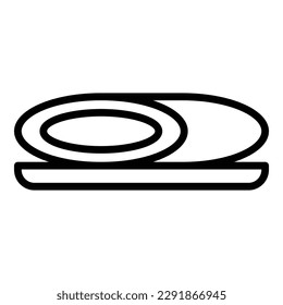 Baked dish icon outline vector. Brazilian food. Meat bahia