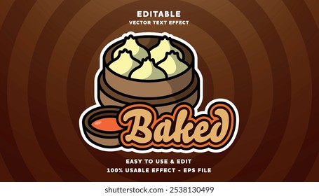 baked editable logo and text effect