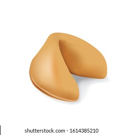 Baked fortune cookie. vector illustration