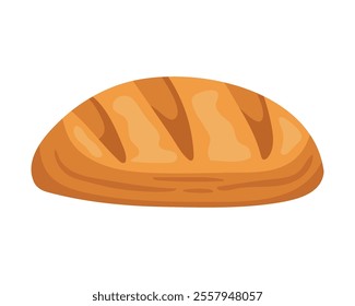 baked fresh bread isolated design