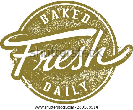 Baked Fresh Daily Menu Stamp
