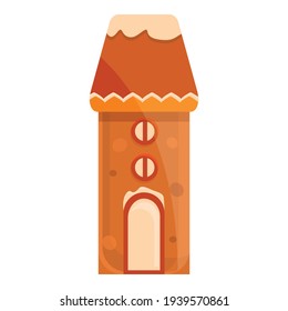 Baked gingerbread icon. Cartoon of baked gingerbread vector icon for web design isolated on white background