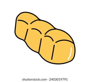 Baked good of food colorful set. This food-themed illustration spotlight a tempting selection of bakery delights, including delectable donuts. Vector illustration.