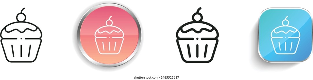 baked icon. Thin Linear, Regular and Button Style Design Isolated On White Background