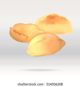 baked pie, burger, fried, baked pie, vector