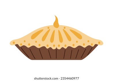 baked pie design over white