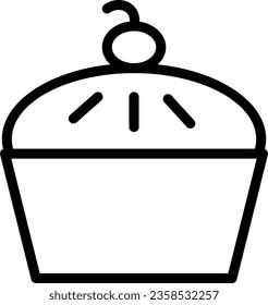 Baked Pie Dinner Outline Icon