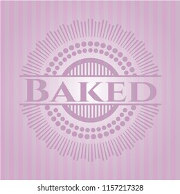 Baked pink emblem
