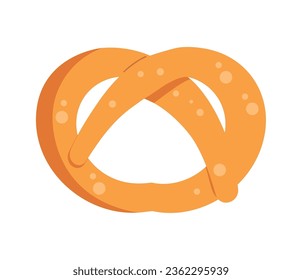 baked pretzel icon isolated vector