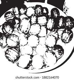 Baked Products Isolated. Vector Illustration.