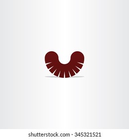 baked sausage grill vector icon symbol
