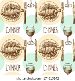 Baked Sea Bass background 