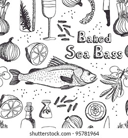 Baked Sea Bass background