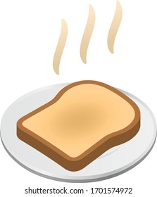  Baktoast, einzelne Vektorillustration, Illustration