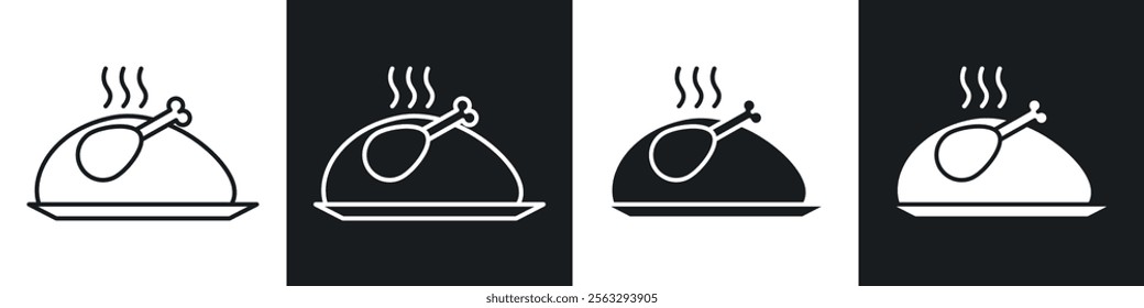 Baked turkey icon pack for app and website ui designs.