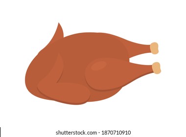 baked turkey on white background vector illustration design