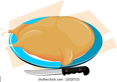  baked turkey in a plate