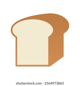 Baked white bread icon. Vector.
