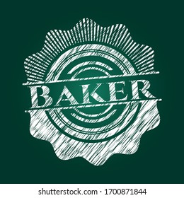 Baker chalk emblem. Vector Illustration. Detailed.