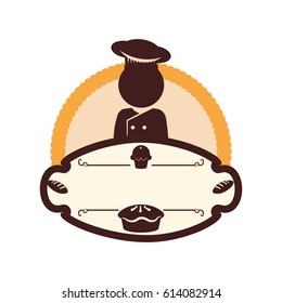 baker chef bakery emblem