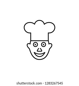 baker, chef, professional baker man icon. Element of kitchen utensils icon for mobile concept and web apps. Detailed baker, chef, professional baker man icon can be used for web