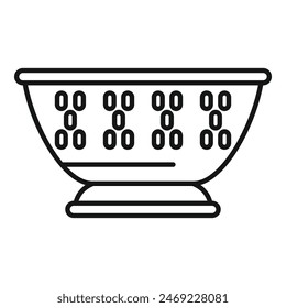 Baker element colander icon outline vector. Dish tool. Domestic accessory