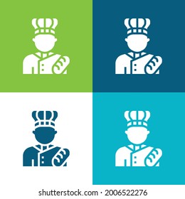 Baker Flat four color minimal icon set
