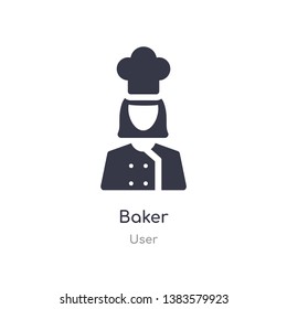 baker icon. isolated baker icon vector illustration from user collection. editable sing symbol can be use for web site and mobile app