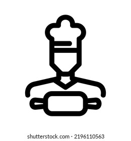 icono de panadería o logotipo símbolo de señas aislado ilustración vectorial de alta calidad estilo negro iconos vectoriales
