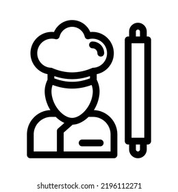 baker icon or logo isolated sign symbol vector illustration - high quality black style vector icons
