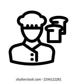 baker icon or logo isolated sign symbol vector illustration - high quality black style vector icons
