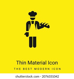 Icono de material amarillo brillante mínimo