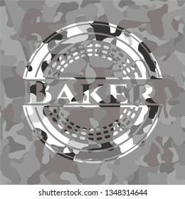 Baker on grey camo texture