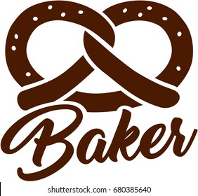 Baker with pretzel
