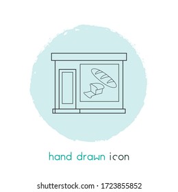 Baker shop icon line element. Vector illustration of baker shop icon line isolated on clean background for your web mobile app logo design.