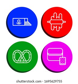 baker simple icons set. Contains such icons as Loaf, Dough, Pretzel, Bread, can be used for web, mobile and logo