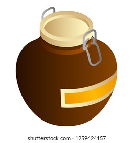 Baker special honey jar icon. Isometric of baker special honey jar vector icon for web design isolated on white background