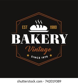 Baker Vintage Logo Bread Symbol Flat Isolated Graphic Vintage Style Design