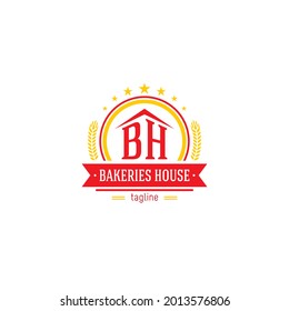 Bakeries House Logo Simple Design