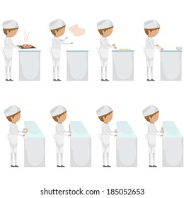 Bakers - Isolated On White Background - Vector Illustration, Graphic Design Editable For Your Design