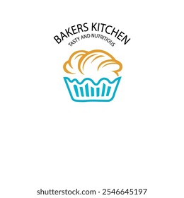  Bakers Kitchen Cupcake Logo
A simple and eye-catching logo for a bakery.