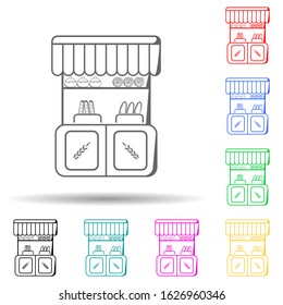 baker's shop multi color style icon. Simple thin line, outline vector of bakery shop icons for ui and ux, website or mobile application