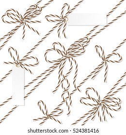Bakers twine bows, ribbons and labels