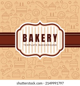 Bakery background in flat style. - Vector.