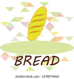 Bakery background. Line graphics. The collection of bread. Bread House. Engraving top view illustration. Vector illustration