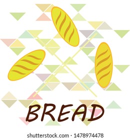 Bakery background. Line graphics. The collection of bread. Bread House. Engraving top view illustration. Vector illustration