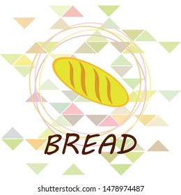 Bakery background. Line graphics. The collection of bread. Bread House. Engraving top view illustration. Vector illustration