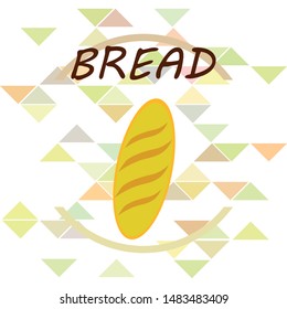 Bakery background. Line graphics. The collection of bread. Bread House. Engraving top view illustration. Vector illustration