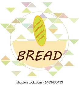 Bakery background. Line graphics. The collection of bread. Bread House. Engraving top view illustration. Vector illustration