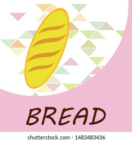 Bakery background. Line graphics. The collection of bread. Bread House. Engraving top view illustration. Vector illustration